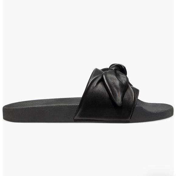 NEW! Stuart Weitzman Leather Bandeau Pool Slide Sandal (8) - Picture 2 of 3